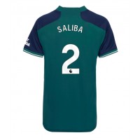 Arsenal William Saliba #2 Tredjedrakt Dame 2023-24 Kortermet